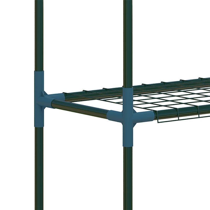 Nancy's Proves Plantenrekken - Plantenstandaarden - Bloemenstandaard - Set van 2 - Groen - Staal - ± 70 x 25 x 110 cm