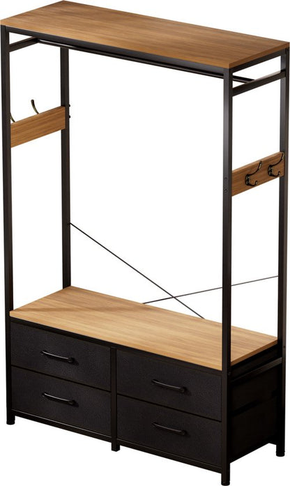 Casamoda Kledingkast - Wandgarderobe - Kledingrek - Kleerkast - Kapstok - Goud Eiken - 100 x 40 x 180 cm