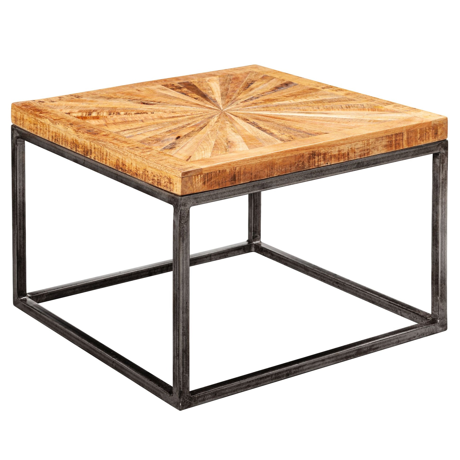 Nancy's Indari Salontafel - Koffietafel - Bijzettafel - Mangohout - ± 55 x 55 x 40 cm