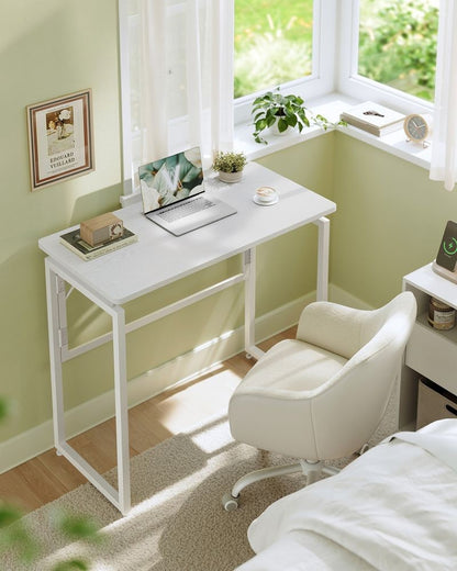 Nancy's Pradleves Laptoptafel - Laptopstandaard - Inklapbaar bureau - Wit - ± 80 x 40 x 75 cm