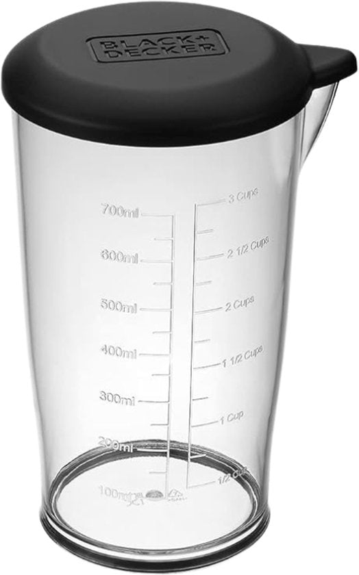 Nancy's BLACK+DECKER KitchenWand 4-in-1 Draadloze Staafmixer - Staafmixer Set - Multifunctioneel - Hakmolen en Garde - Accu - Zwart