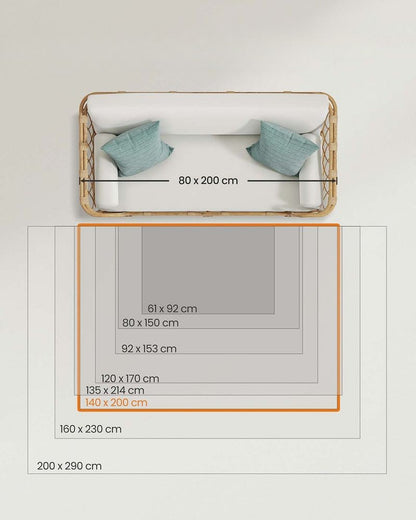 Nancy's Groscavallo Vloerkleed - Tapijt - Aquamarijnblauw - 200 x 140 cm