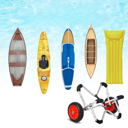 Nancy's Quarrata Kajakwagen - Bootwagen - Opvouwbaar - Zilver - ± 75 x 45 x 45 cm