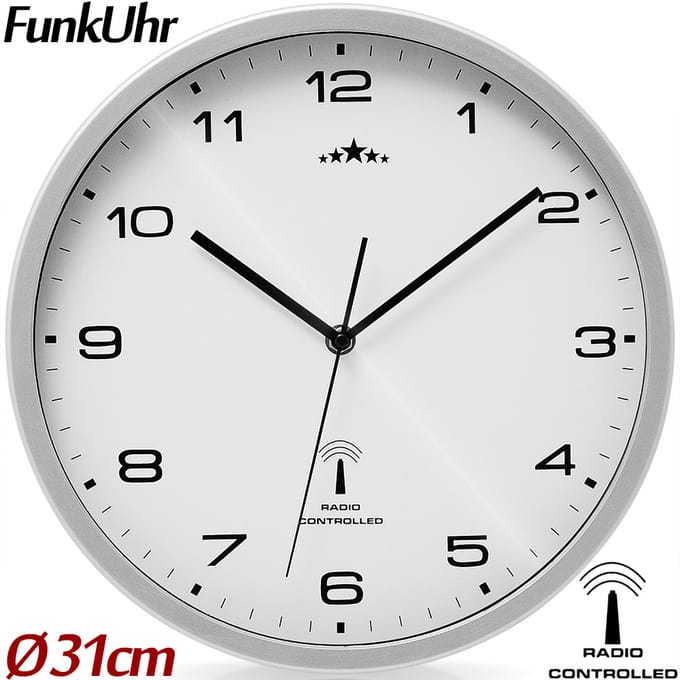 Nancy's Torrozelo Wandklok - Klok - Zilver - Ø 31 cm