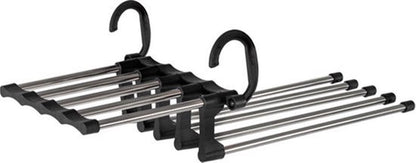Nancy's Toscana Luxe broekhangers - 10 in 1 - Multifunctionele pantalonhanger - Zilver / Zwart