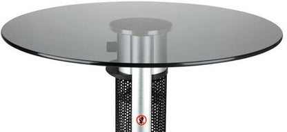 Hyundai Statafel met elektrische verwarming - Bartafel - Heater terrasverwarming - Infrarood verwarming - 1600W - Ø 70 x 110 cm