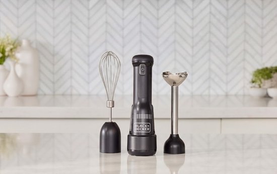 Nancy's Black & Decker BCKM1012KB-QW Draadloze Staafmixerset - Handmixer - 5 Snelheden - Zwart
