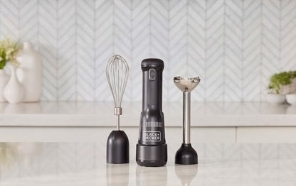Nancy's Black & Decker BCKM1012KB-QW Draadloze Staafmixerset - Handmixer - 5 Snelheden - Zwart