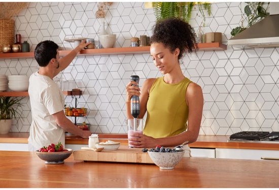 Nancy's BLACK+DECKER KitchenWand 6 in 1 Draadloze Staafmixer - Staafmixer Set - Multifunctioneel - Accu -Zwart
