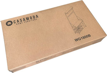 Casamoda Wandgarderobe - Garderoberek - Kapstok met Schoenenrek - Metaal / Hout - Zwart - 80 x 40 x 180 cm