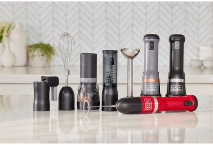 Nancy's BLACK+DECKER KitchenWand 6 in 1 Draadloze Staafmixer - Staafmixer Set - Multifunctioneel - Accu -Zwart
