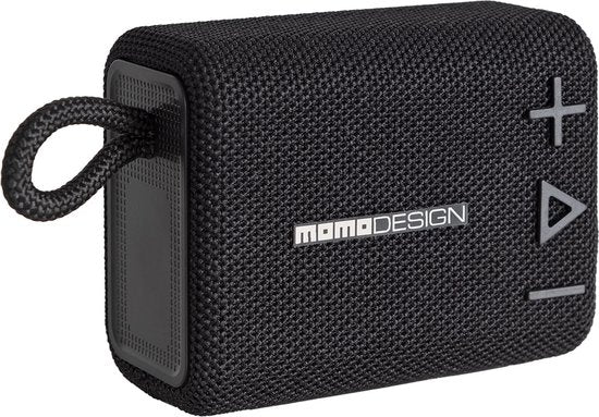 Momo Design Bluetooth Speaker - Draadloze speaker - Zwart - Tot 20 uur batterijduur
