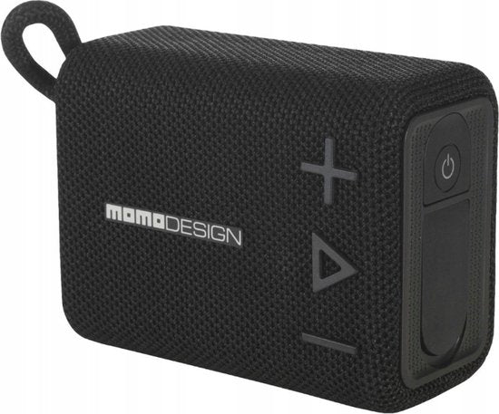 Momo Design Bluetooth Speaker - Wireless speaker - Black - Up to 20 hours of battery life