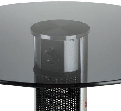 Hyundai Statafel met elektrische verwarming - Bartafel - Heater terrasverwarming - Infrarood verwarming - 1600W - Ø 70 x 110 cm