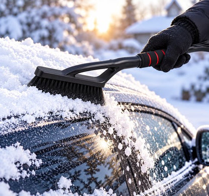 Nancy's IJskrabber met Sneeuwborstel - Sneeuwkrabber - Ruitenkrabber - Sneeuw- en IJsverwijderaar - Voor Auto & Autoruiten - Zwart