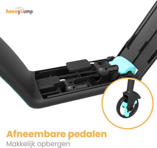 Nancy's HoneyBump Swifty Loopfiets - Kinderstep - Driewieler - Step In 3 hoogtes verstelbaar - Blauw