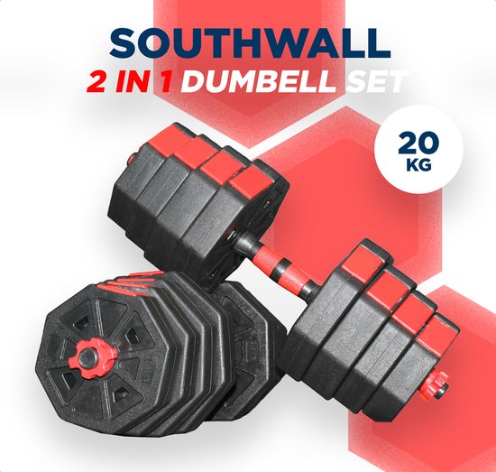 SOUTHWALL Hexagon dumbbells set adjustable up to 20kg