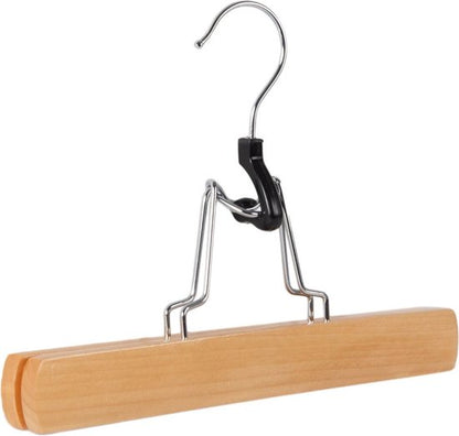 Nancy's Toscane Houten Rokhangers - Pantalonhanger - Kledinghanger - Hanger met klemsluiting - Set van 5 - Hout