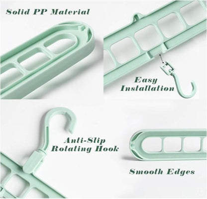 Nancy's Tortoreto Multi-poort Klerenhangers - Set van 6 - Draaibaar Functionele kledinghanger - Kleerhanger - Plastic