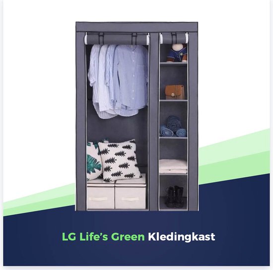 LG Life's Green KM3G XL opvouwbare kledingkast Grijs