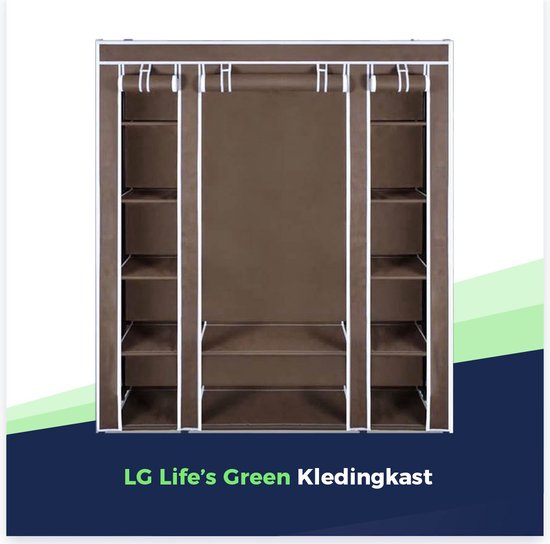 LG Life's Green KM1B XXL Opvouwbare Kledingkast Bruin