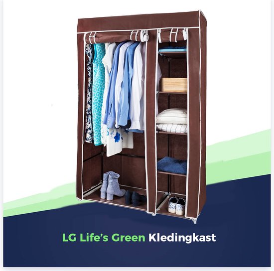 LG Life's Green KM3B XL opvouwbare kledingkast Bruin