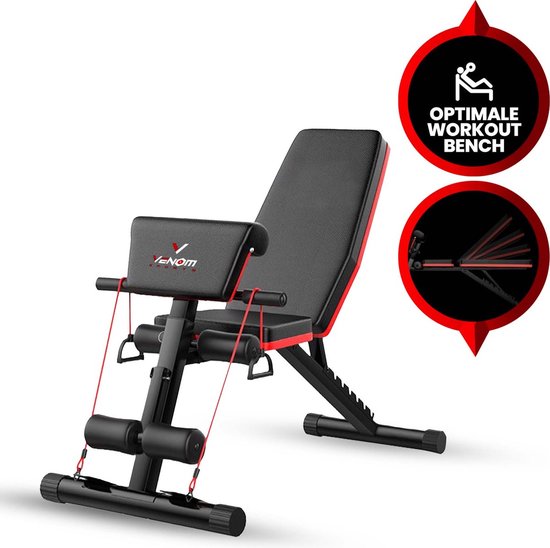 Venom Sports 4 in 1 multifunctionele trainingsbank zwart