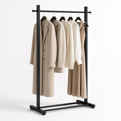Eleganca Eleganca Professioneel Stevig Kledingrek - Garderoberek Geschikt voor Kledingwinkels & Boetieks - Draagvermogen 100kg - Metaal - Zwart - 120 x 40 x 160 cm