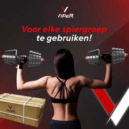 Viper Sports Ensemble d'haltères réglables jusqu'à 30 kg