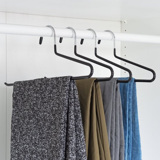 Nancy's Toscanella Luxe Broekhangers - Set van 15 - Kledinghangers - Anti-slip - Metaal - Zwart