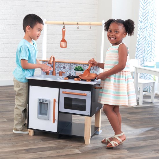 KidKraft Kinderkeuken - Speelgoedkeuken - Speelkeuken - Zwart / Blauw