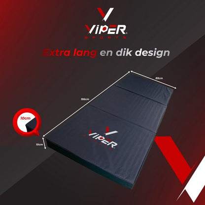 Viper Sports SleepFlex Yogamat L195xB85xH10 cm – Zwart