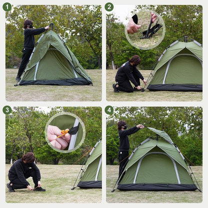 Nancy's Eastwall Kampeertent - Pop-up Campingtent - 4 Persoons Tent - UV-Bescherming - Groen - 230 x 230 x 145 cm