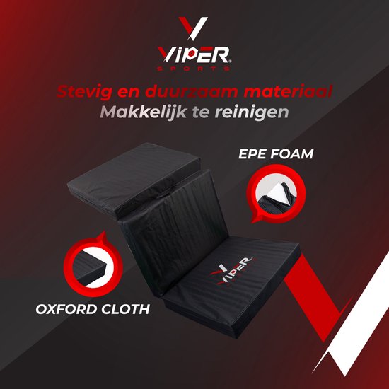 Viper Sports SleepFlex Yogamat L195xB85xH10 cm – Zwart