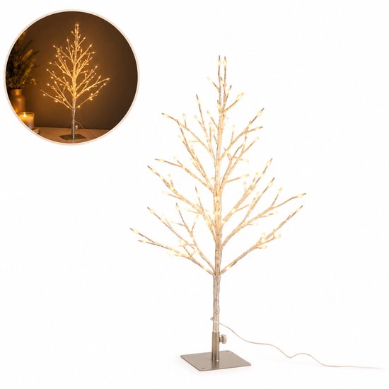 Nancy's Kristmar Decoratieve Kerstboom met LED Verlichting - Metalen Kerstboom - Verlichte Decoratieboom - Kerstversiering - 60 cm