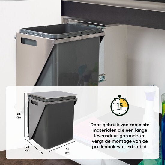Brasq Push Bin Prullenbak RVS met 30L inhoud - Vergelijk prijzen Brasq Push Bin Prullenbak RVS met 30L inhoud - Vergelijk prijzen