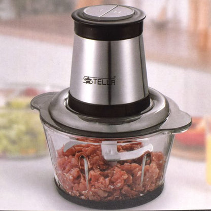 Nanyc's Stella Elektrische Groentesnijder - Vleesmolen - Keukenmachine - Hakmolen - Uiensnijder - Mulitfunctioneel - 500W - 1.8L