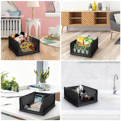 Eleganca Kastorganizers - Ladeboxen - Opbergboxen - Set van 3 - Zwart - ± 40 x 35 x 55 cm