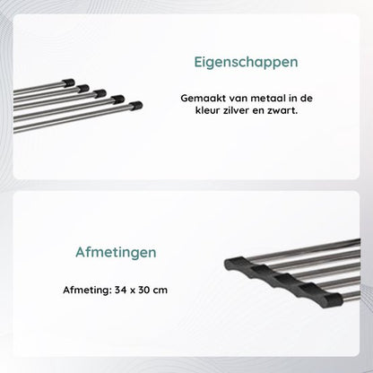 Nancy's Toscana Luxe broekhangers - 10 in 1 - Multifunctionele pantalonhanger - Zilver / Zwart