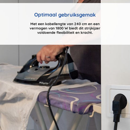 Registry Stoomstrijkijzer - Stoomapparaat - Geschikt voor Droogstrijken/Stoomstrijken - 1800 W - RVS