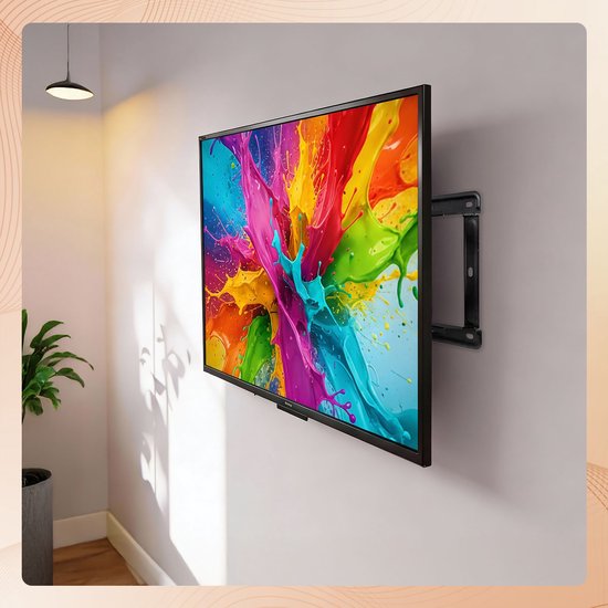 Nancy's Eleganca Universele TV beugel – TV Wall mount - TV muurbeugel geschikt voor 70-120 Inch TV’s - – +/- 8° kantelbaar - Zwart - Staal