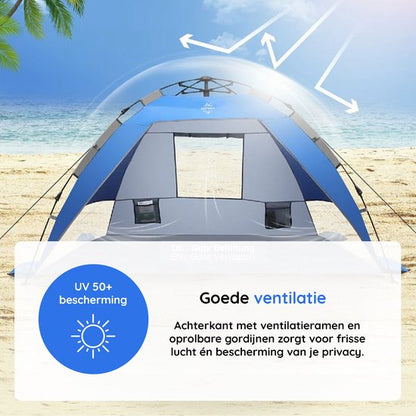 Nancy's Eastwall Standtent - Pop-up Campingtent - 3 tot 4 personen - Blauw - 215 × 155 × 135 cm