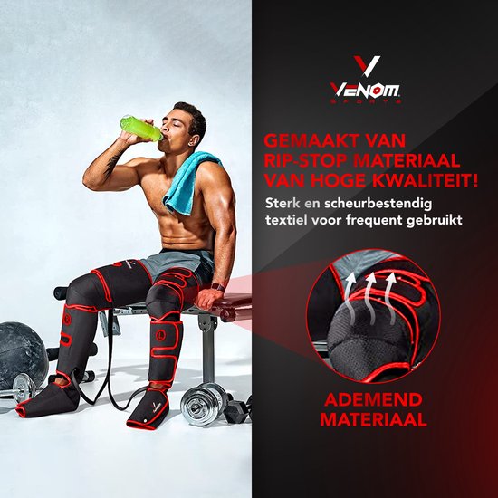 Venom Sports Air Pro Recovery - Beenmassage Apparaat - Voetmassage - Verstelbaar - 3 Massagestanden + Warmtefunctie