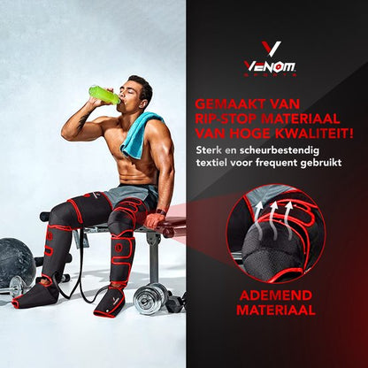Venom Sports Air Pro Recovery - Beenmassage Apparaat - Voetmassage - Verstelbaar - 3 Massagestanden + Warmtefunctie