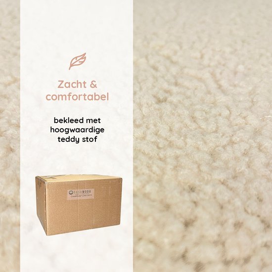Casamoda Eetkamerstoelen - Set van 4 - Keukenstoelen - Beige - Teddy