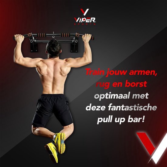 Viper Sports Pull up Bar L92xB50xH8 cm – Zwart/Rood