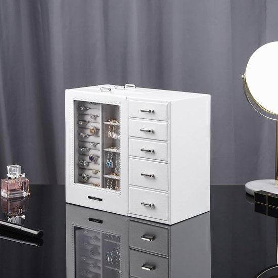 Nancy's Pantano Sieradendoos - Sieradendoosje - Sieraden Kistje - Sieraden Display - Wit