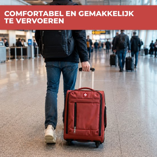 Nancy's Swiss Traveller Underseater Koffer - Handbagage Koffer - Trolley - Met Cijferslot en Trekstang - 24 Liter - 40 x 30 x 20 cm