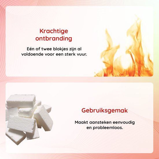 Nancy's PROF XL Aanmaakblokjes - oor Aansteken Open Haard, Vuurkorf, Houtkachel en Barbecue - Set van 6 doosjes - 108 stuks - Wit