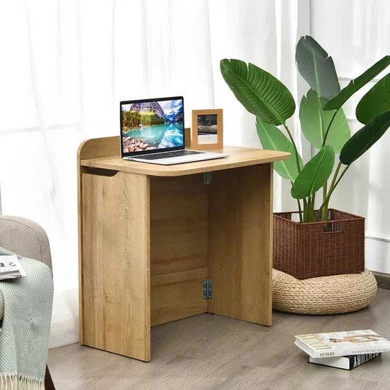 Table pliante pour ordinateur portable Eleganca - Table d'appoint - Bureau d'ordinateur - ± 65 x 80 x 45 cm